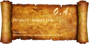 Oroszi Angelina névjegykártya
